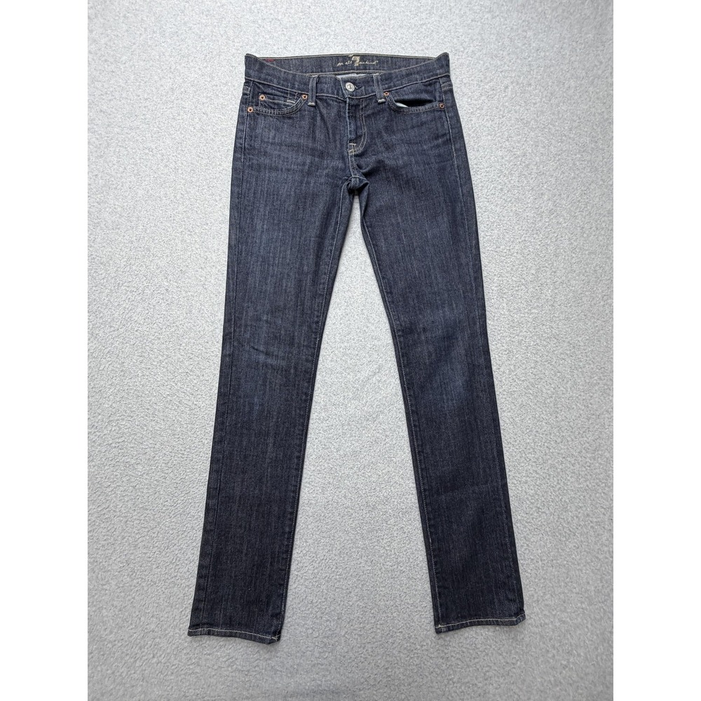 7 For All Mankind Roxanne Jeans Womens 26 Blue Low Rise Skinny Stretch Denim